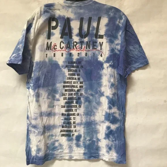Paul McCartney Size Medium Soft Cotton Tee Shirt TShirt Tie Dyed 2014 Concert - Picture 4 of 5
